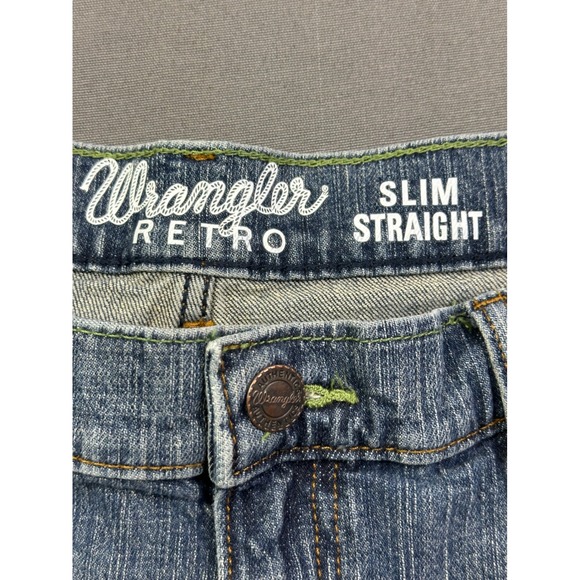 Wrangler Retro Slim Straight Men's Jeans 36x30 Medium Wash Denim 112318445 - Picture 7 of 13